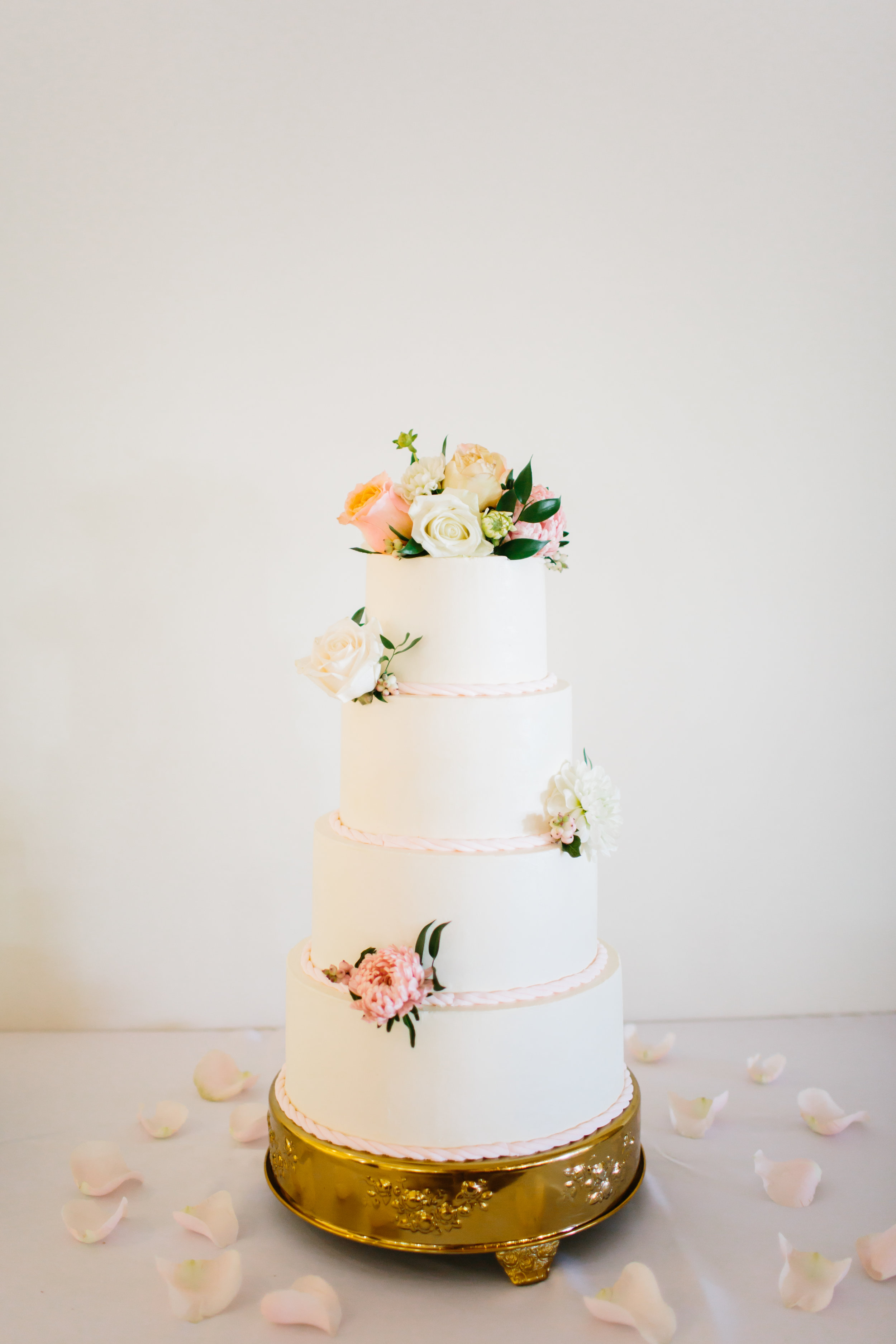 Simple White Wedding Cake with Flowers.jpg