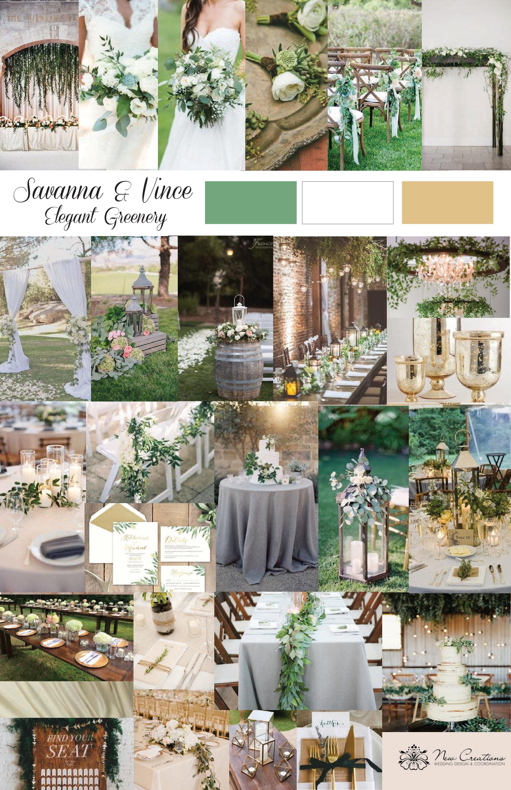 Romantic Garden Green, White & Gold Wedding at Laurel Creek Manor ...
