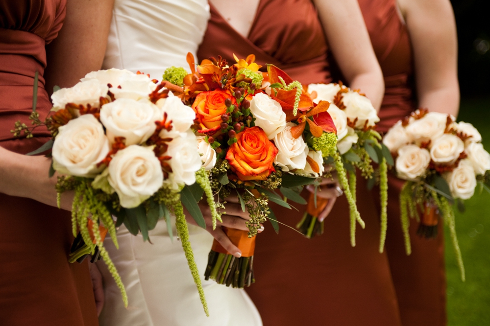 orange and green wedding planner at blue ribbon culinary