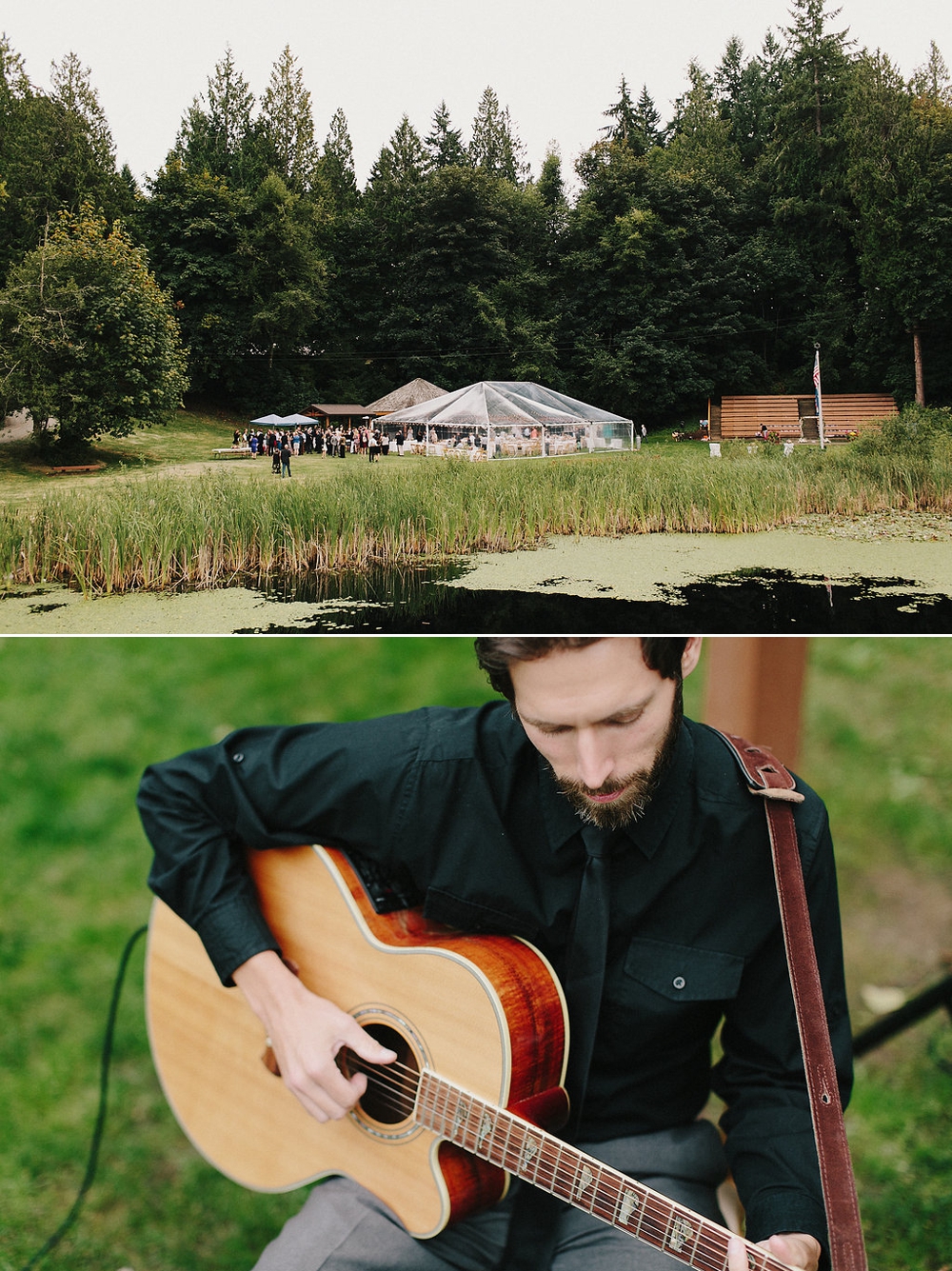 Wedding Guitarist and Clear Top Tent