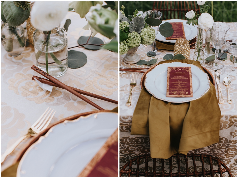 Chopsticks at Place Setting Wedding