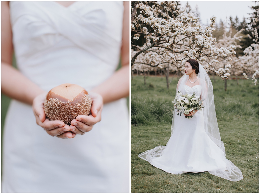 Bridal Portrait Photo in Cherry Blossoms 