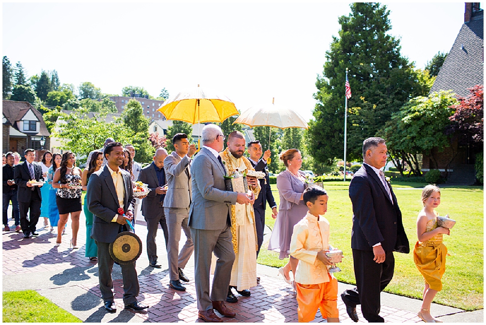 Gold and White Cambodian Wedding at Annie Wright Schools