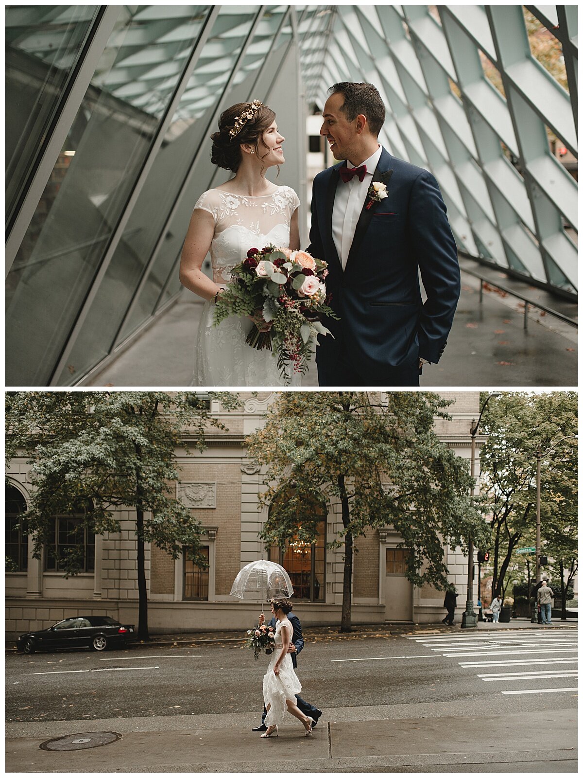 modern fall wedding at sodo park