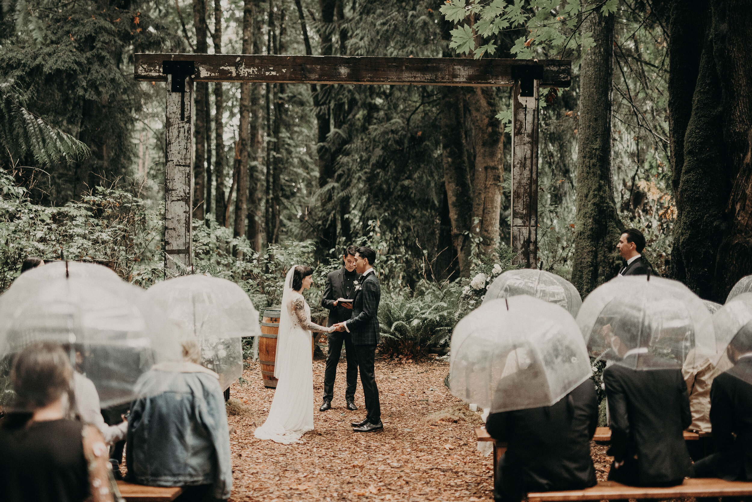 Rainy Day September Wedding at Twin Willow Gardens | Photo by Lily and Fern Photography 