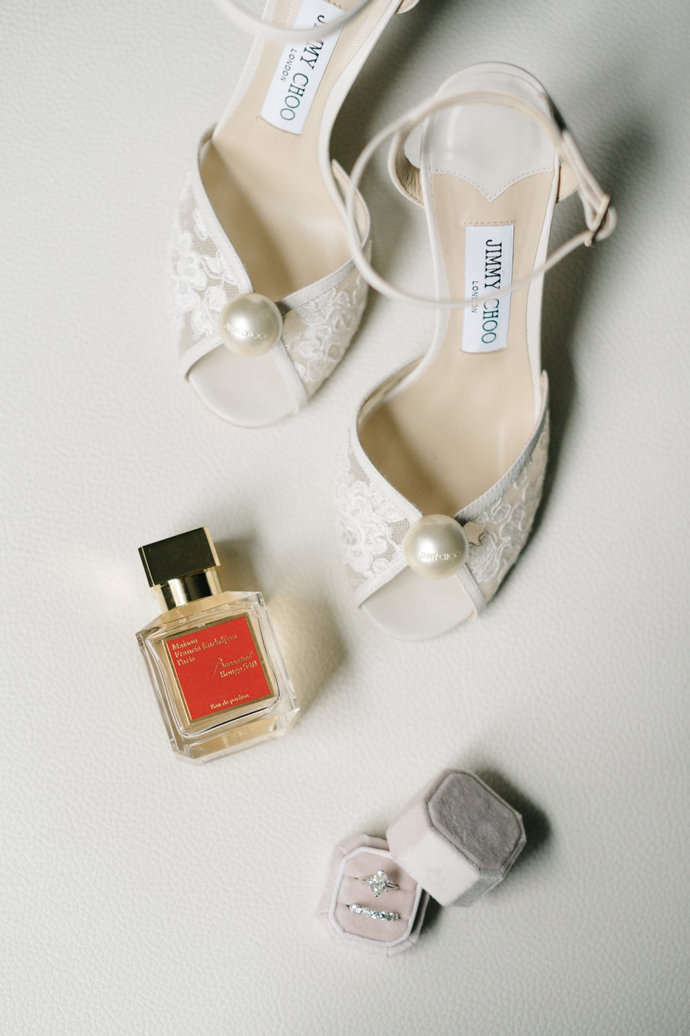 Jimmy Choo Pearl and Lace Shoes at Fairmont Olympic Wedding