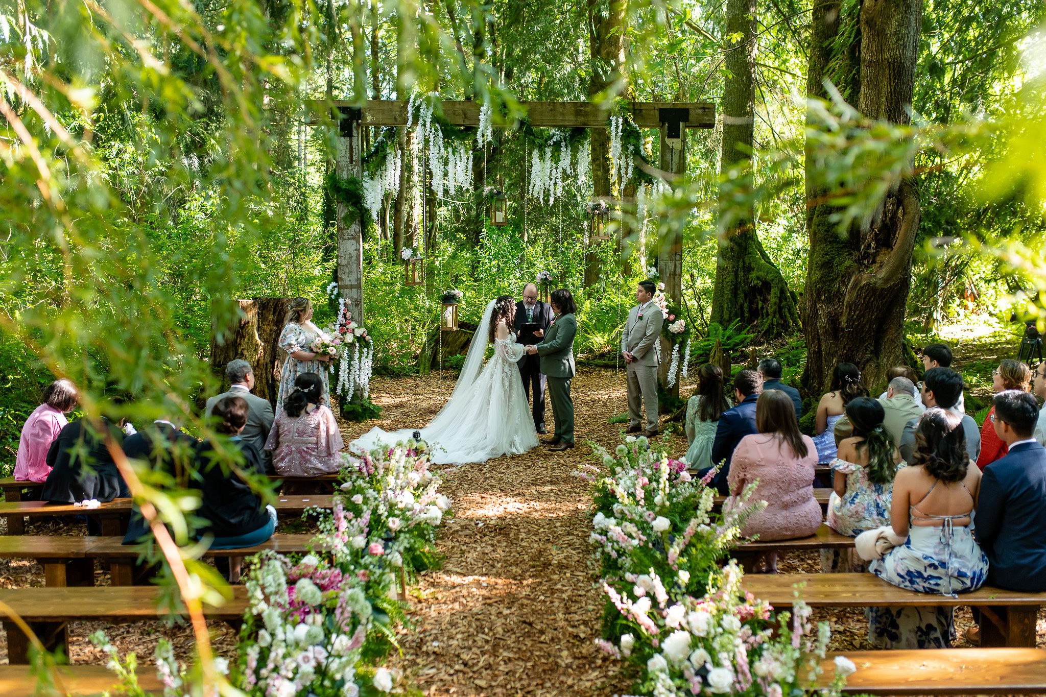 Fairyland Wedding in the forest at Twin Willow Gardens 