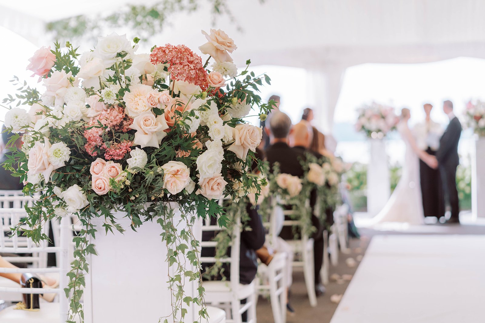 Ceremony aisle wedding floral