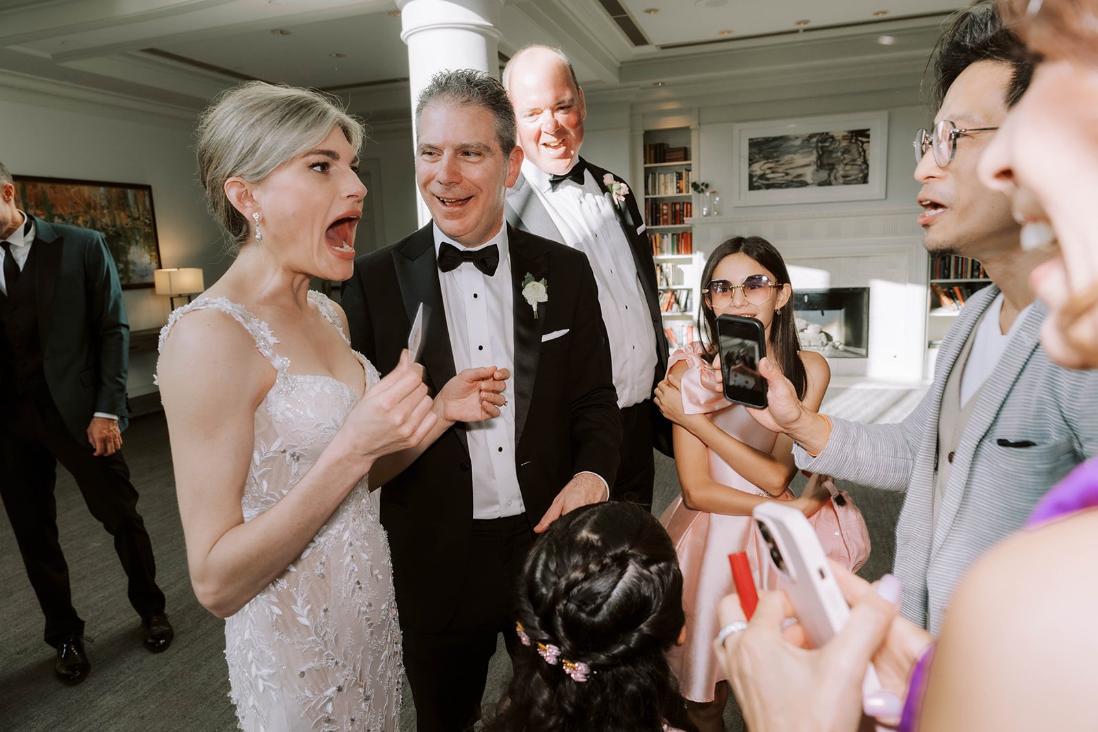 Surprised Bride with Magician Nash Fung