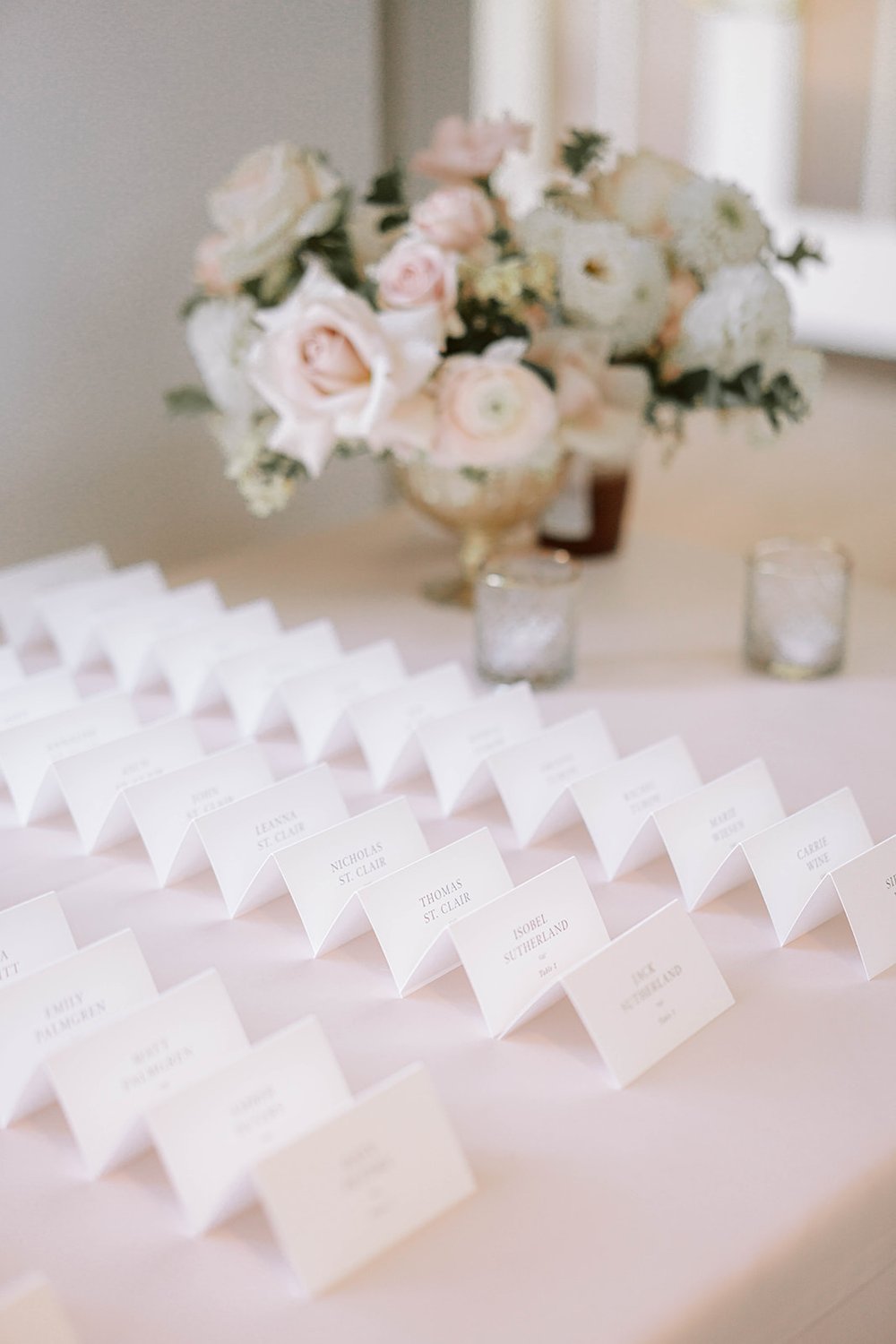 Escort Card Setup at Woodmark Hotel Wedding