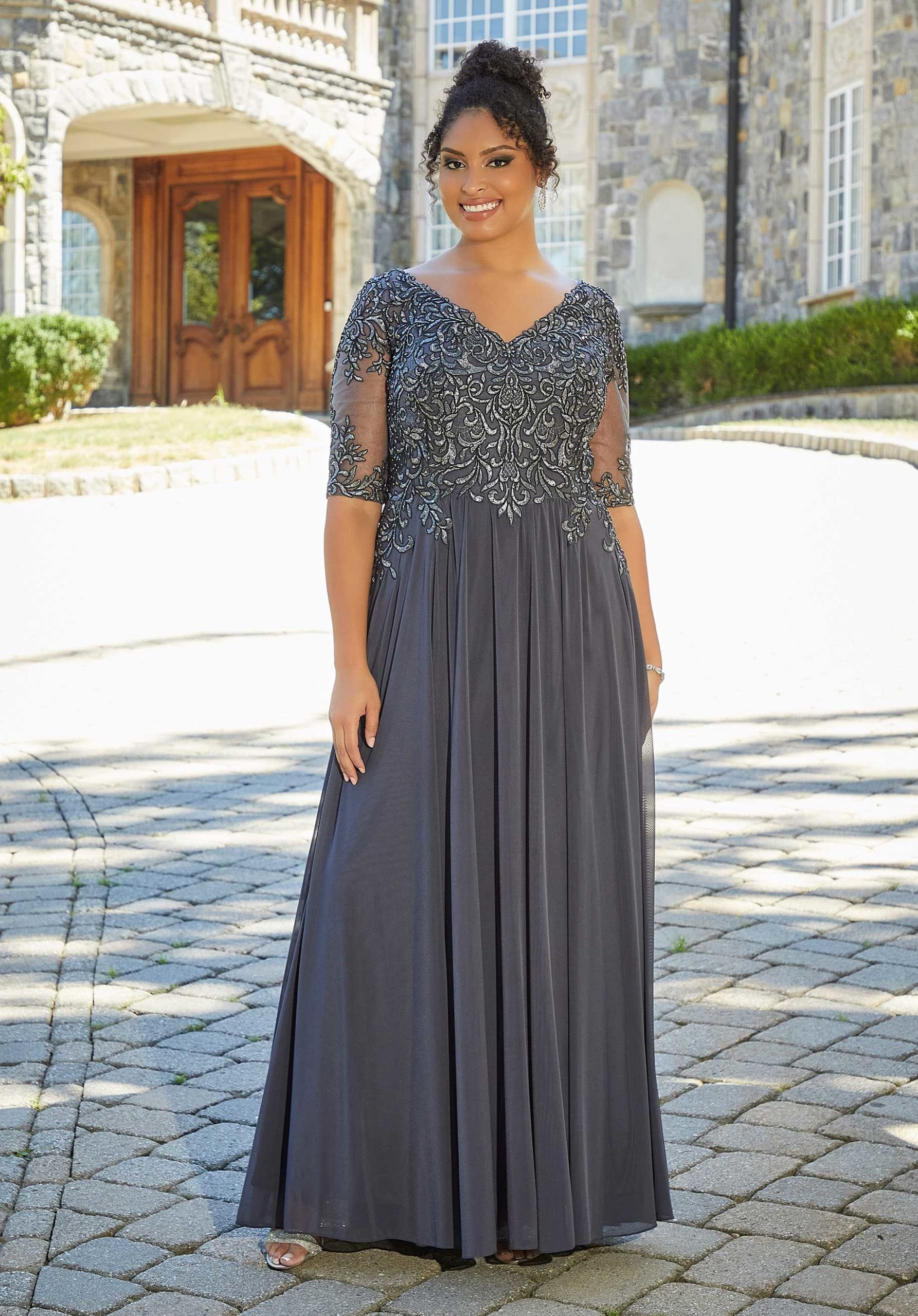 gray mother of the bride dresses