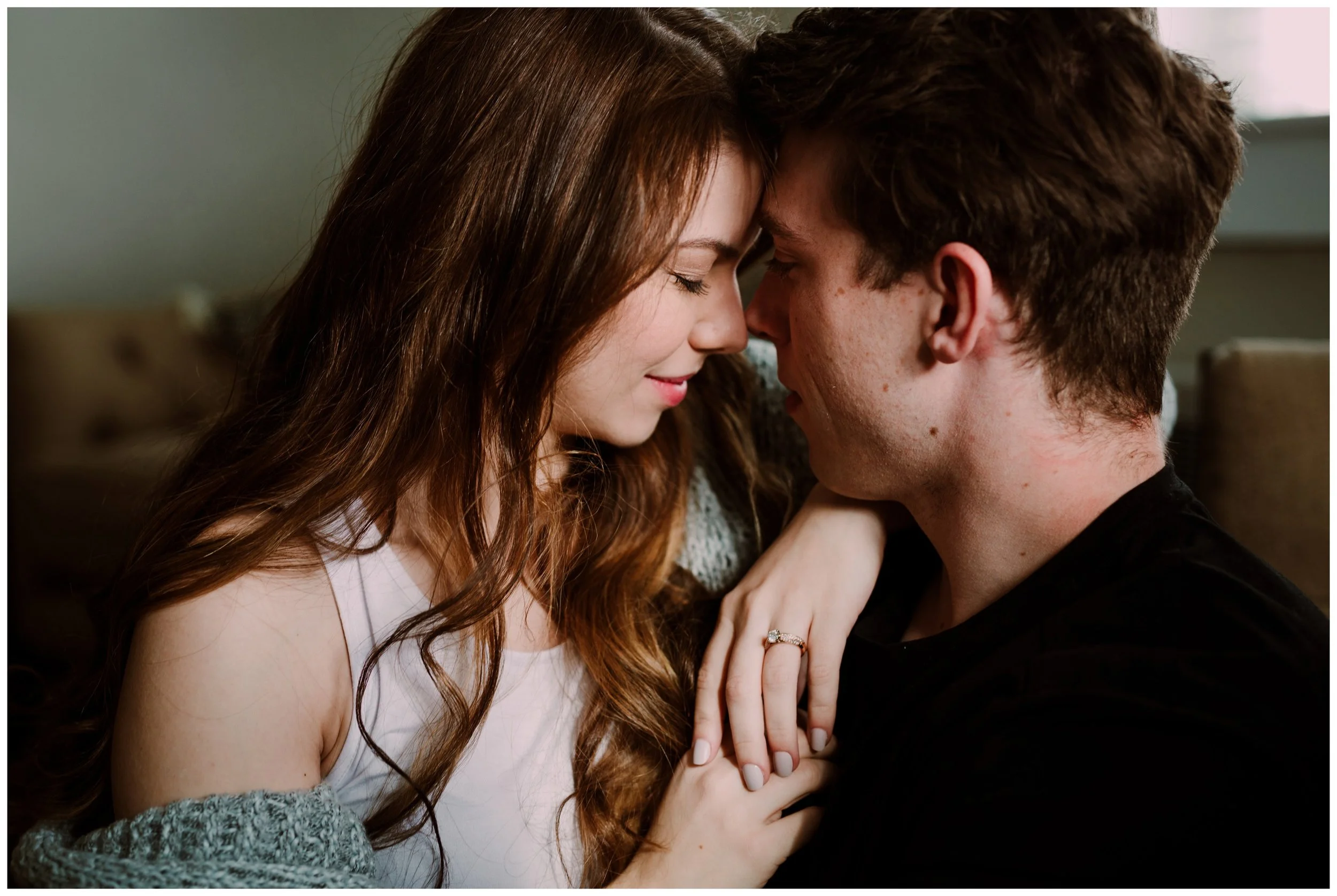 Courtney & Steve | Cozy In-Home First Anniversary Session | Lancaster PA Wedding Photographer
