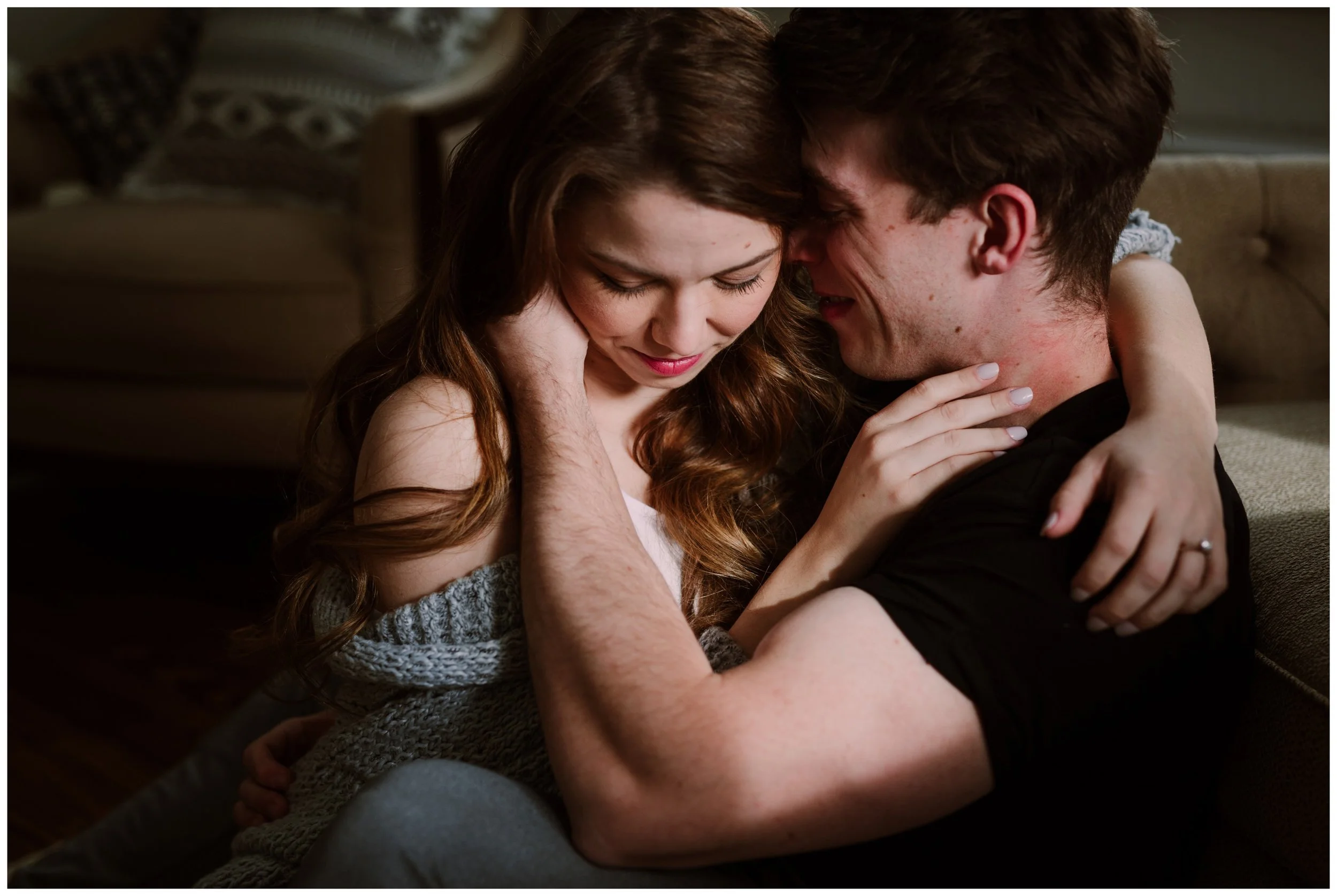 Courtney & Steve | Cozy In-Home First Anniversary Session | Lancaster PA Wedding Photographer