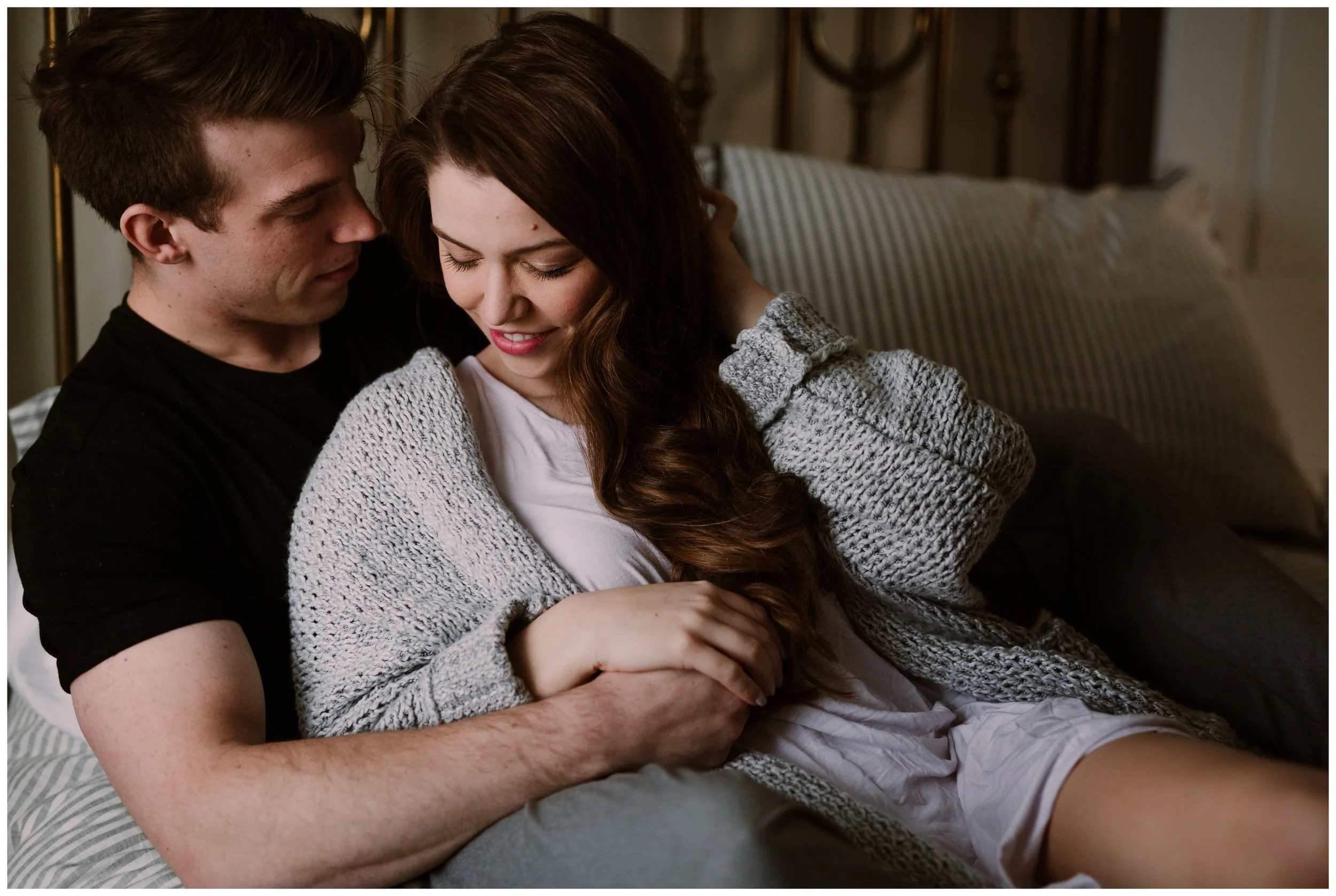 Courtney & Steve | Cozy In-Home First Anniversary Session | Lancaster PA Wedding Photographer