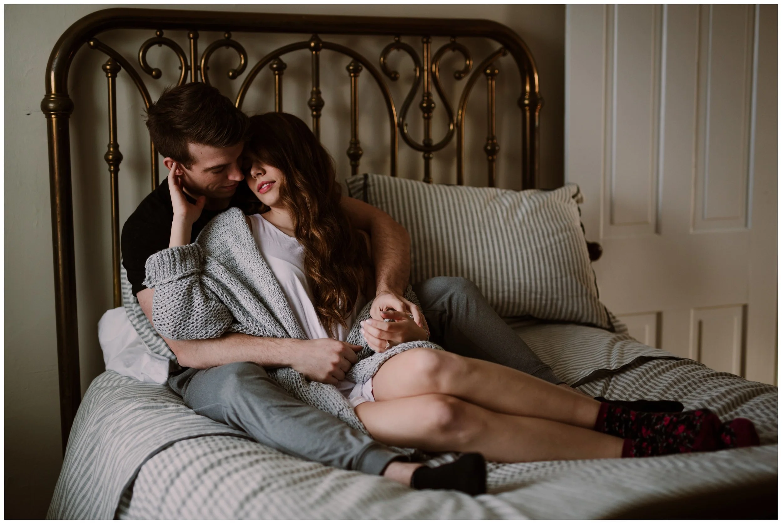 Courtney & Steve | Cozy In-Home First Anniversary Session | Lancaster PA Wedding Photographer