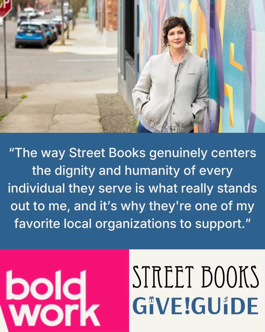 📚Street Books is a small organization that aims for big positive impacts through our mobile library and outreach work. We are fortunate to have a great team and extended community that helps us make this vision possible, including our 2025 Give!Guid