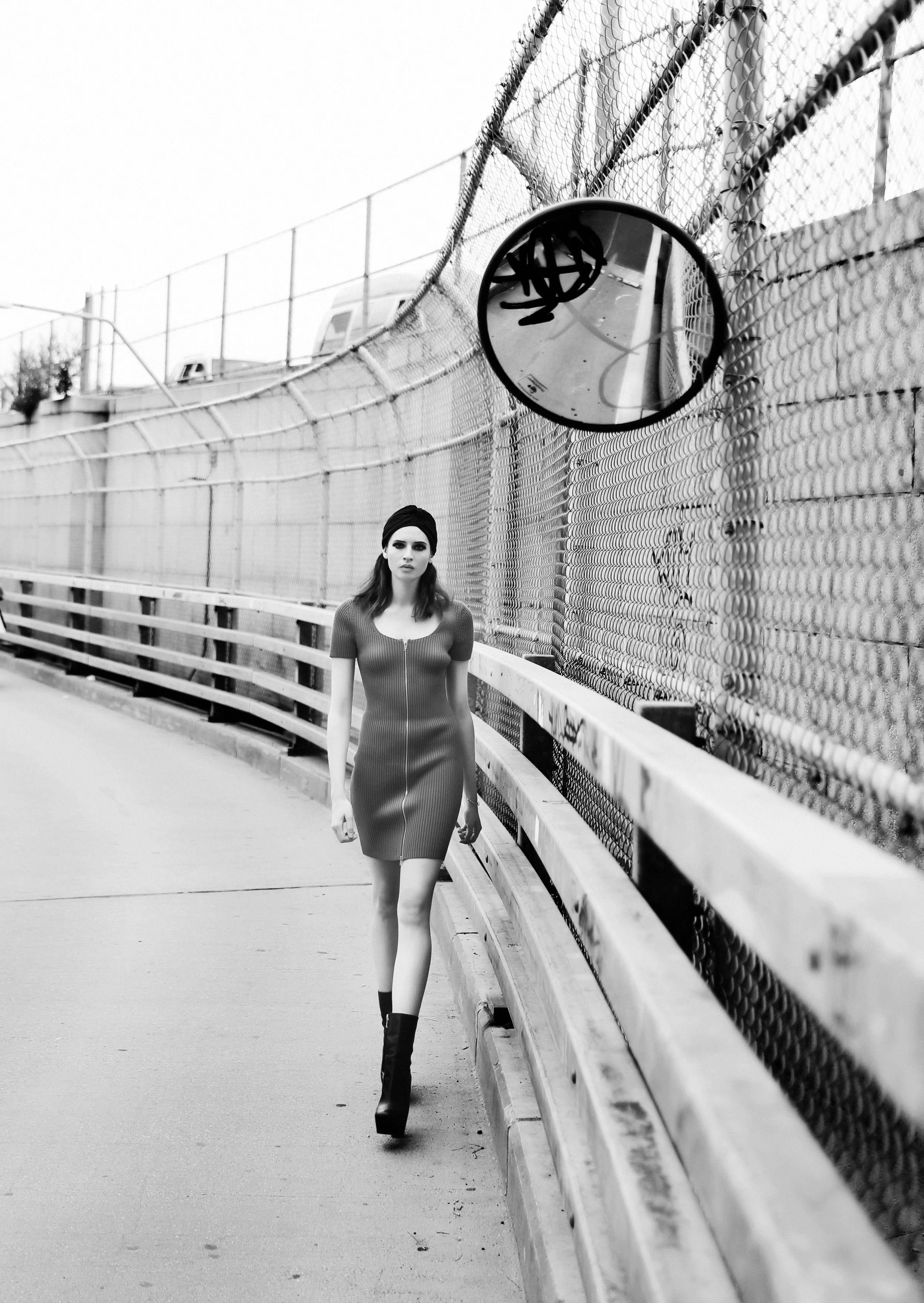 Turban, Patricia Field, dress, T by Alexander Wang, boots, Gucci