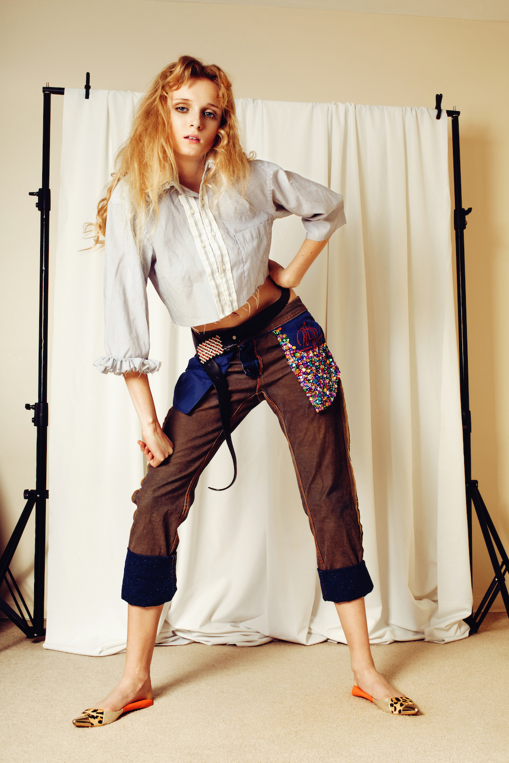 Shirt D&G, Jeans MEXX (with handmade sewn sequins), Shoes SHENG