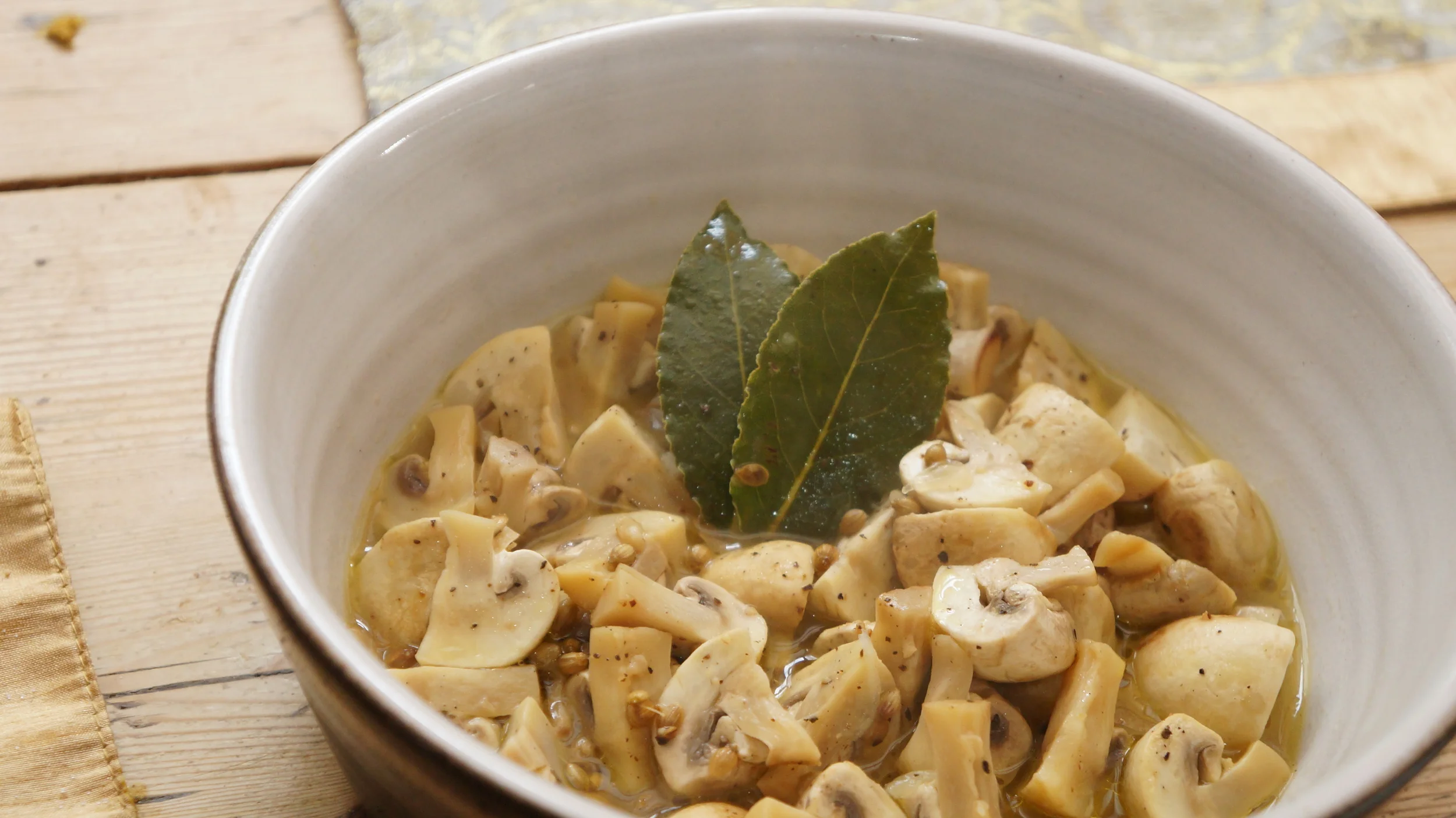 Coriander Mushrooms &amp; Coffee Granita