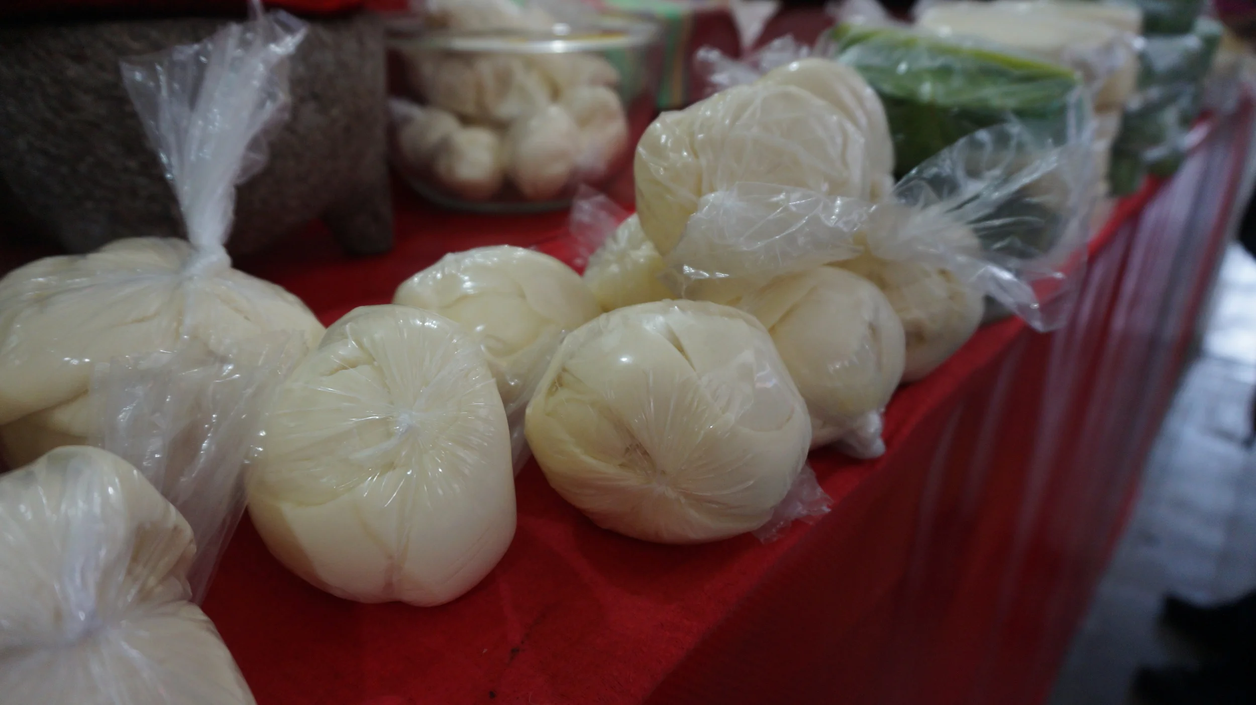  Oaxacan cheese that is stringy for days when melted. 