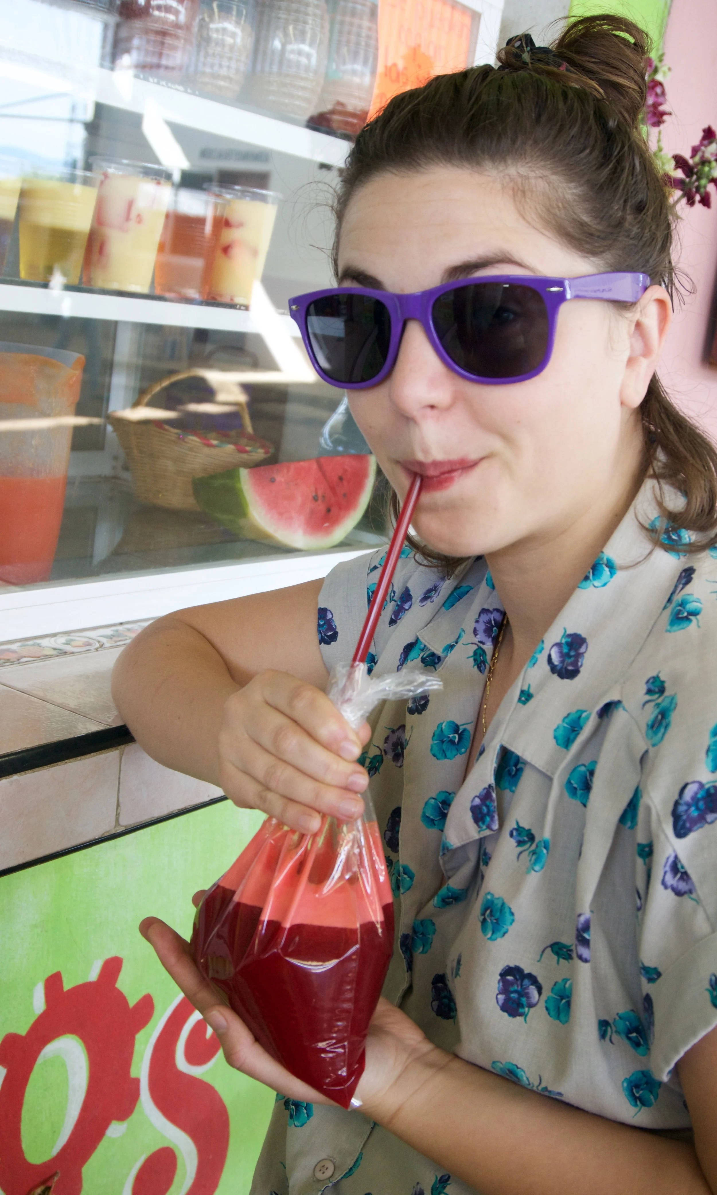 Bag o Juice anyone? Consumed on my 30th birthday in Oaxaca Mexico. Only the finest Beet Blood to keep this face looking sharp.