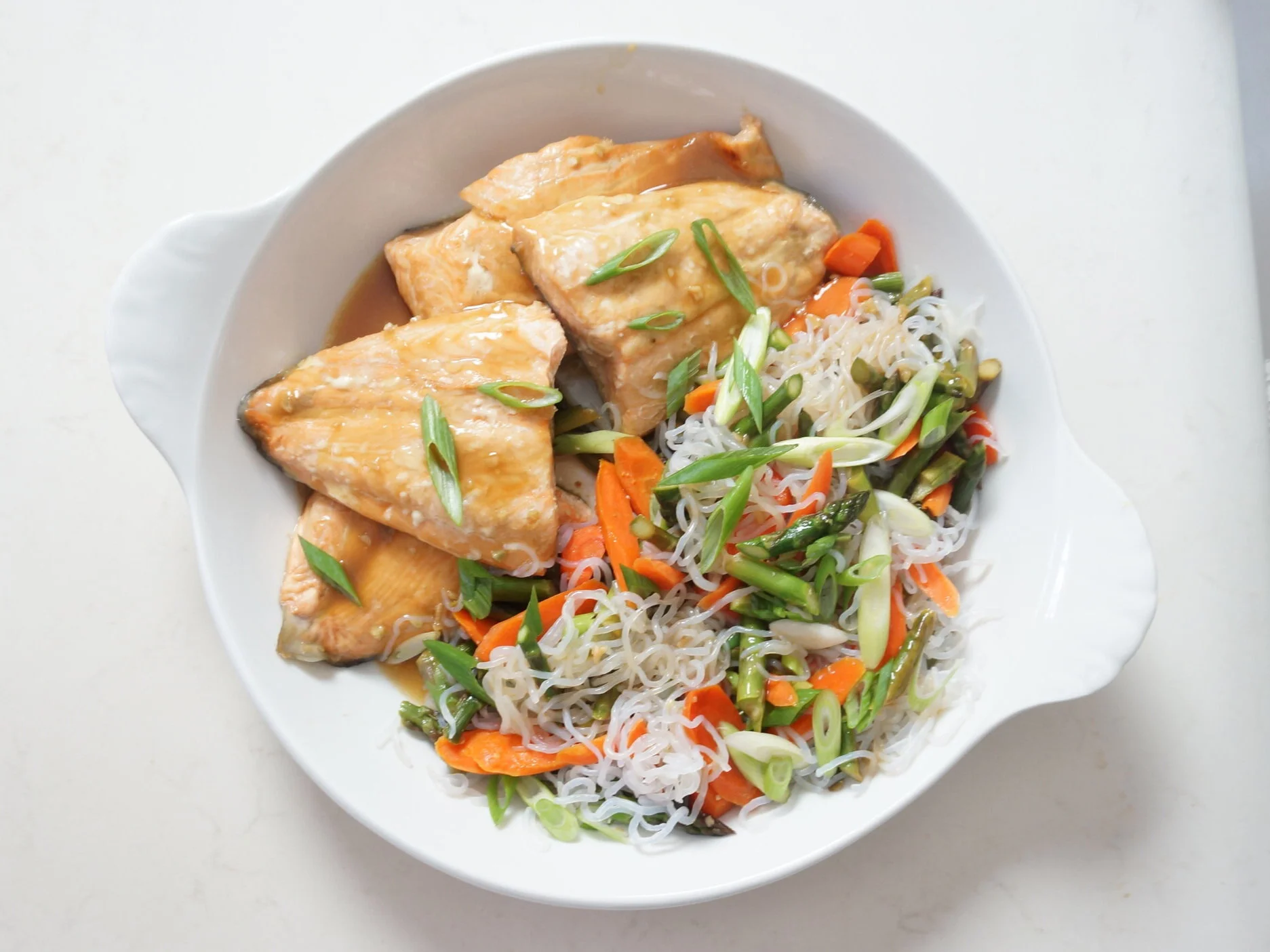 Keto Salmon &amp; Noodle Teriyaki