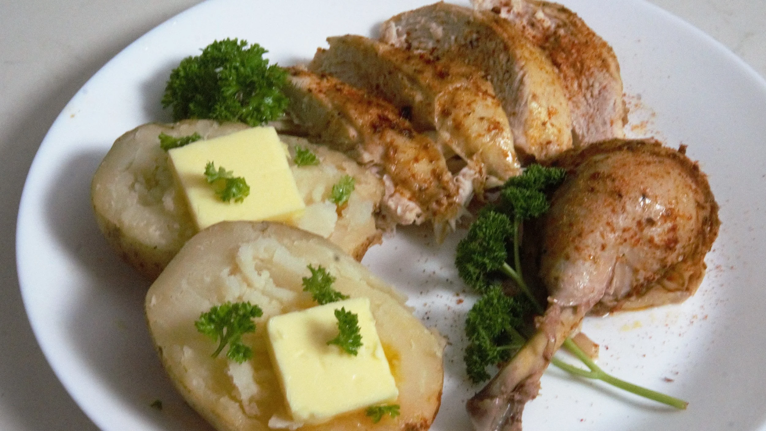 Beer Can Chicken and Baked Potatoes in the Pressure cooker