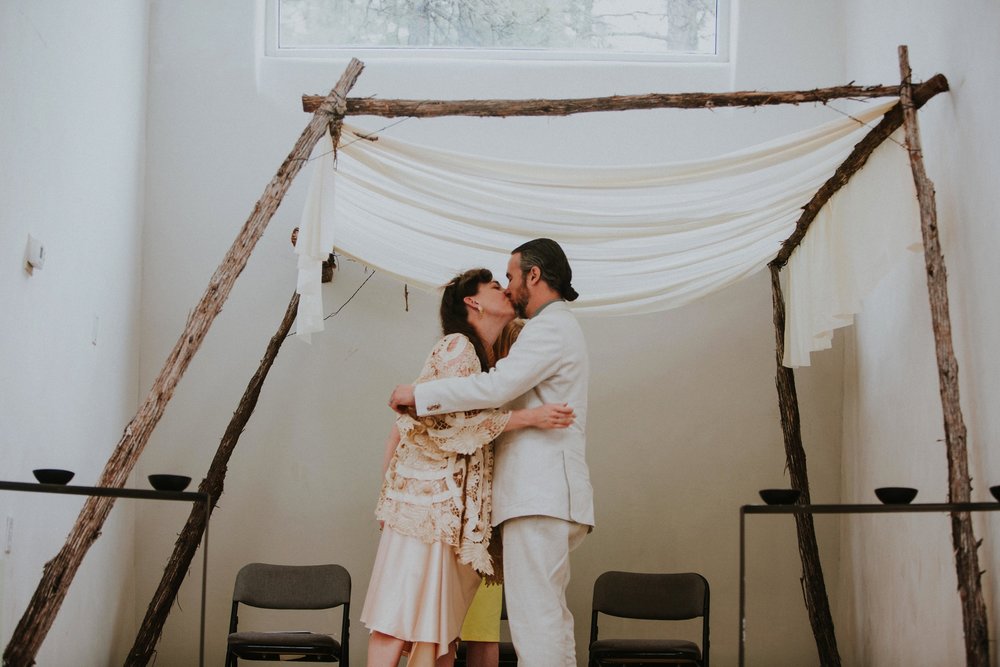  The wedding ceremony was beautifully unique and rich in emotion. There was a period of silence which allowed guests to speak or sing to Lea + Adam. They combined beautiful moments along with beautifully diverse cultural traditions - Quaker, Buddhist