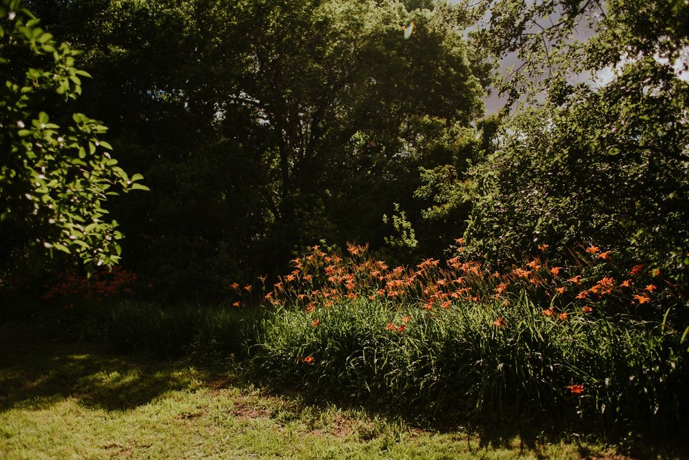  The dress theme for the whole wedding celebration was rainbows - their guests dressed in one color head to toe as part of the theme. The wedding reception at the ranch was near the orchard by the acequia, and was lit by candles and solar lights prim