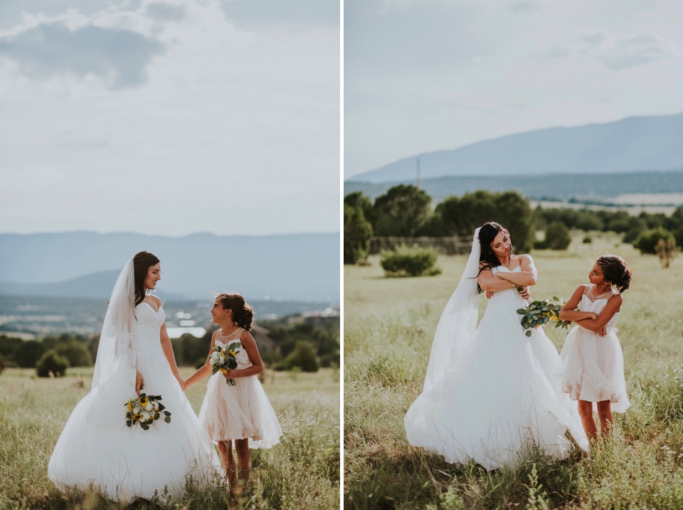  Stephanie and Greg tied the knot on August 18th, 2018 in the backyard of her sister’s house in Sandia Park just outside of Albuquerque, New Mexico. They chose to have their wedding at Stephanie’s sister’s house in the mountains because they love the