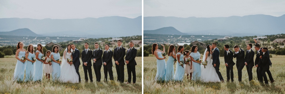  Stephanie and Greg tied the knot on August 18th, 2018 in the backyard of her sister’s house in Sandia Park just outside of Albuquerque, New Mexico. They chose to have their wedding at Stephanie’s sister’s house in the mountains because they love the