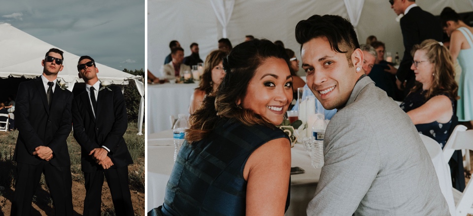  Stephanie and Greg tied the knot on August 18th, 2018 in the backyard of her sister’s house in Sandia Park just outside of Albuquerque, New Mexico. They chose to have their wedding at Stephanie’s sister’s house in the mountains because they love the