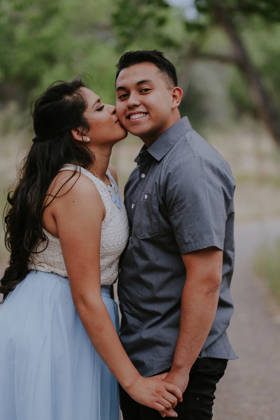  I had a blast capturing Isamar and Rafael’s Albuquerque engagement photos on a beautiful July day. The love Isa and Rafy have for one another is incredible and having the beautiful Albuquerque, New Mexico landscape as a backdrop was perfect! The Alb