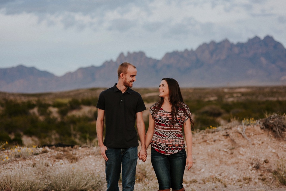  We then headed to the Organ Mountains in Las Cruces, NM to do a quick outfit change and capture the rest of their love fest. The sun set just in time to capture the beauty of the Organ Mountains and the love between Kari and Brandon. 