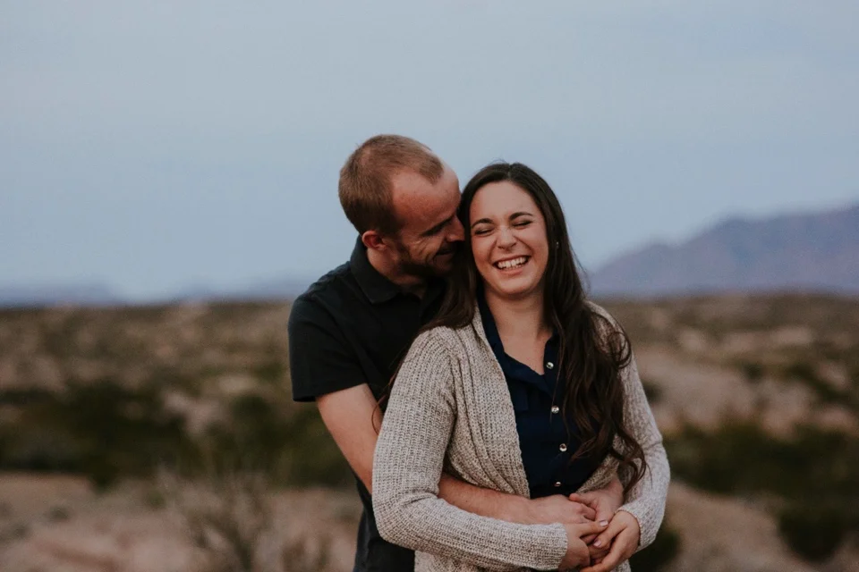 We then headed to the Organ Mountains in Las Cruces, NM to do a quick outfit change and capture the rest of their love fest. Kari’s knit sweater with her blue dress was SUPER cute paired with Brandon’s polo and jeans. The sun set just in time to capture the beauty of the Organ Mountains and the love between Kari and Brandon.