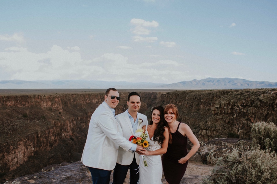  You are going to LOVE these beautiful Rio Grande Gorge Bridge wedding photos from this fabulous Taos elopement! Boris and Jennifer’s sunset elopement was so beautiful, surrounded by their close friends and family that traveled all the way from Vanco