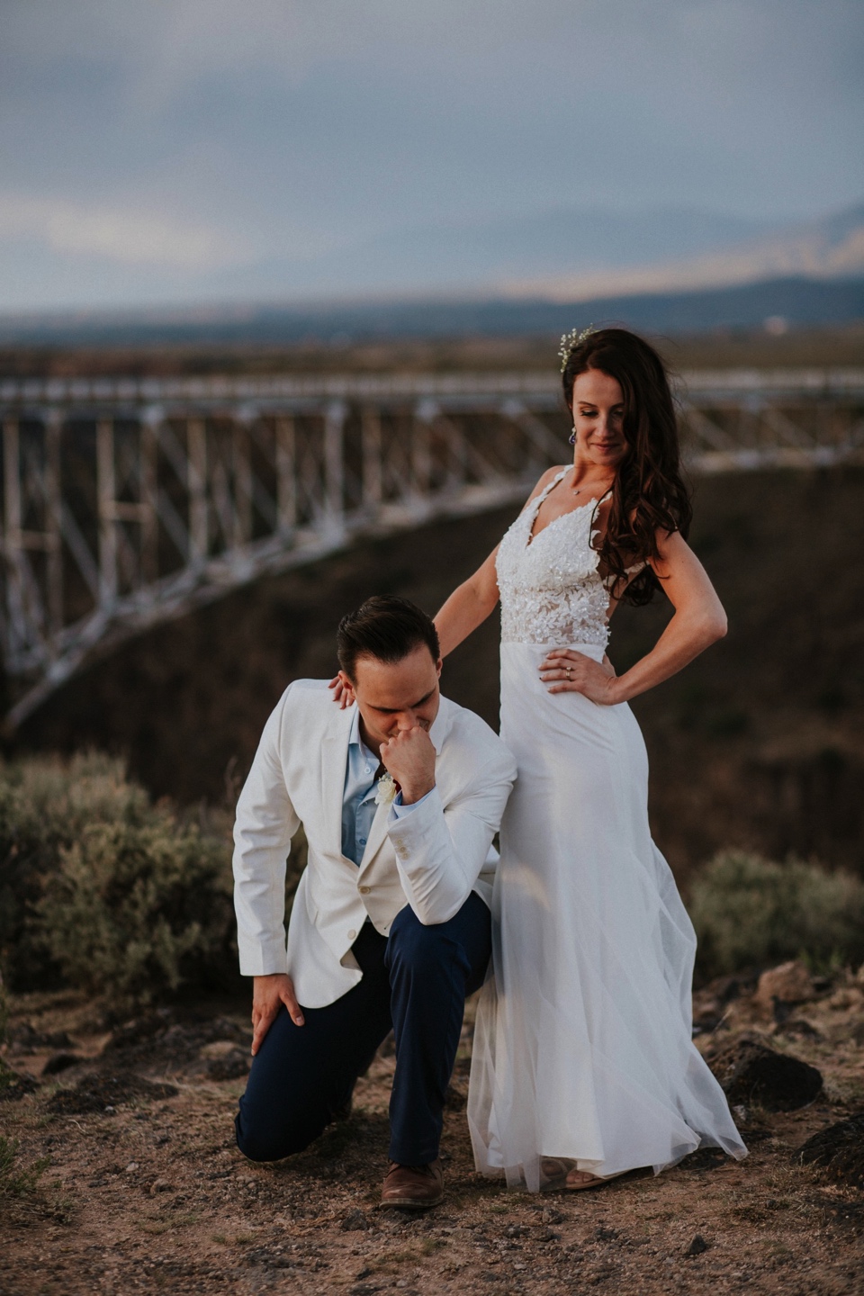  You are going to LOVE these beautiful Rio Grande Gorge Bridge wedding photos from this fabulous Taos elopement! Boris and Jennifer’s sunset elopement was so beautiful, surrounded by their close friends and family that traveled all the way from Vanco