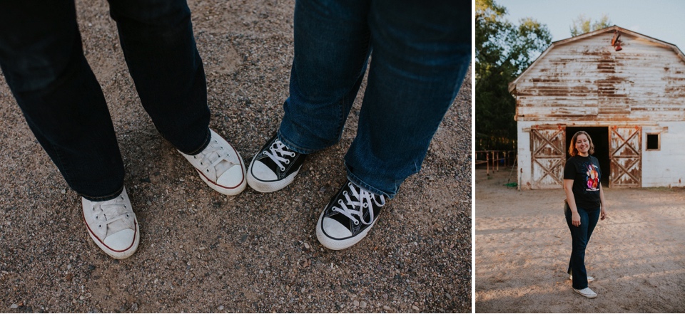  Ryan and Erica’s LGBTQ+ engagement photos at Old Town Farm in Albuquerque, New Mexico are a MUST SEE! Their engagement photos include rocking plaid shirts and converse sneakers, their sweet fur baby, Riley (aka Rileypoo), as well as their love for S