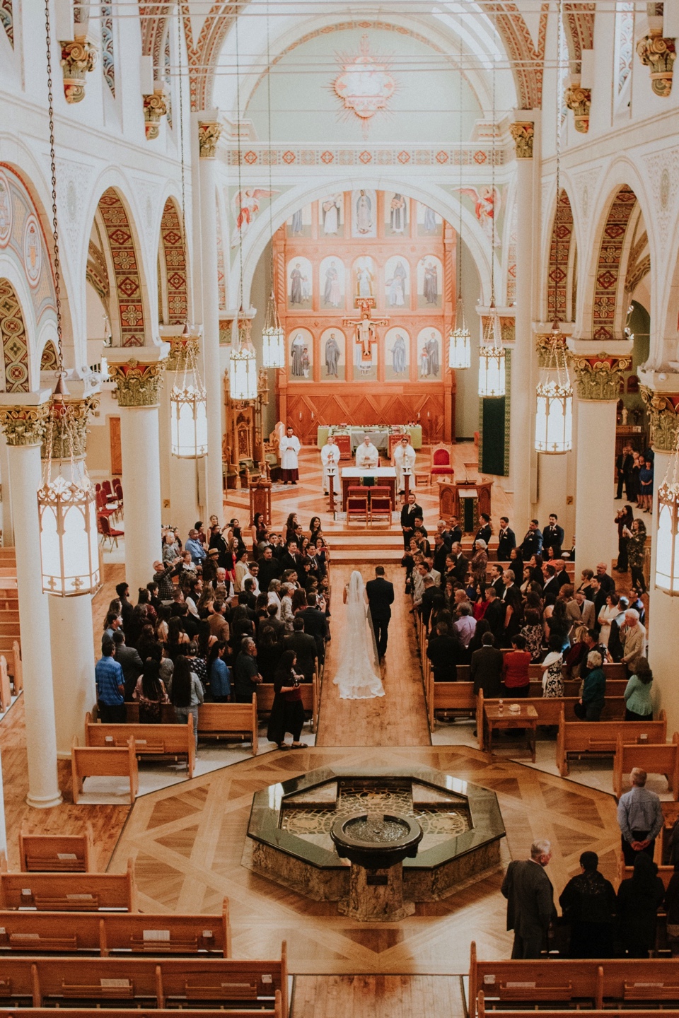  Aurora and Juan’s beautiful Catholic wedding ceremony at the Cathedral Basilica of St. Francis of Assisi in Santa Fe, New Mexico followed by their wedding reception at the ever so amazing Eldorado Hotel &amp; Spa in Santa Fe, New Mexico was absolute