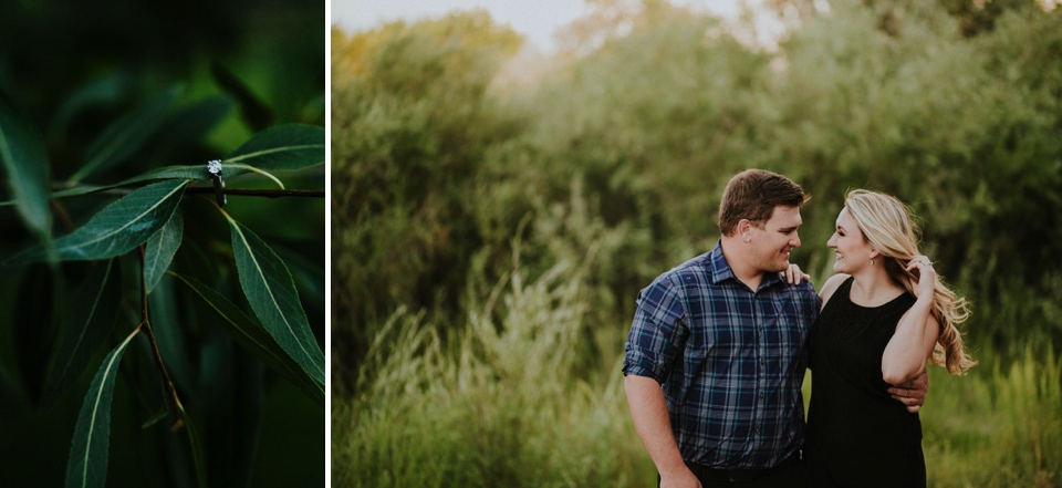  Emily and Ben are the definition of TOTES ADORBS. I love the engagement outfits they chose for their Colorado engagement photos at Cattails Golf Course in Alamosa, Colorado as well as the cute sign and champagne for fun poppin’ bottle photos! The gr