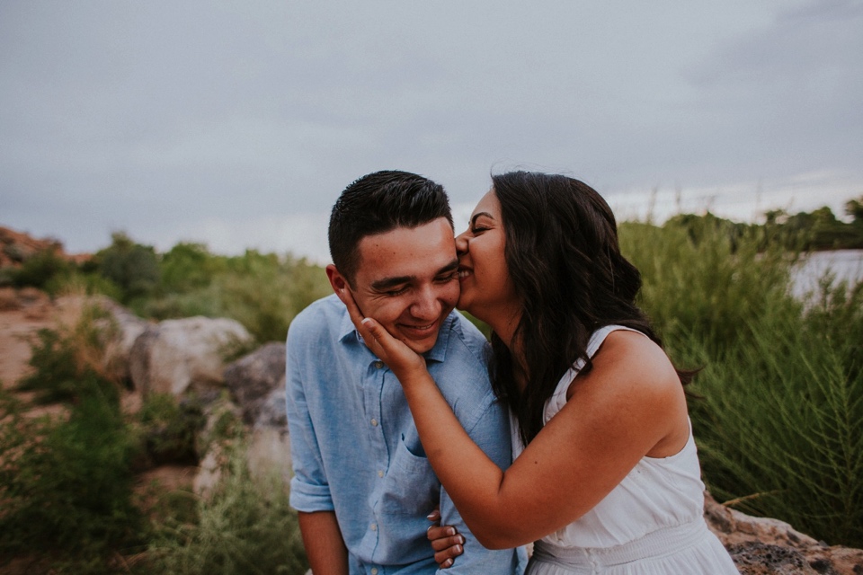  It was a blustery day in Corrales, New Mexico, but the gloomy weather didn’t stop us from capturing Brei and Christian’s beautiful engagement photos. The love these two have for one another and the strong bond they have in their faith is truly incre