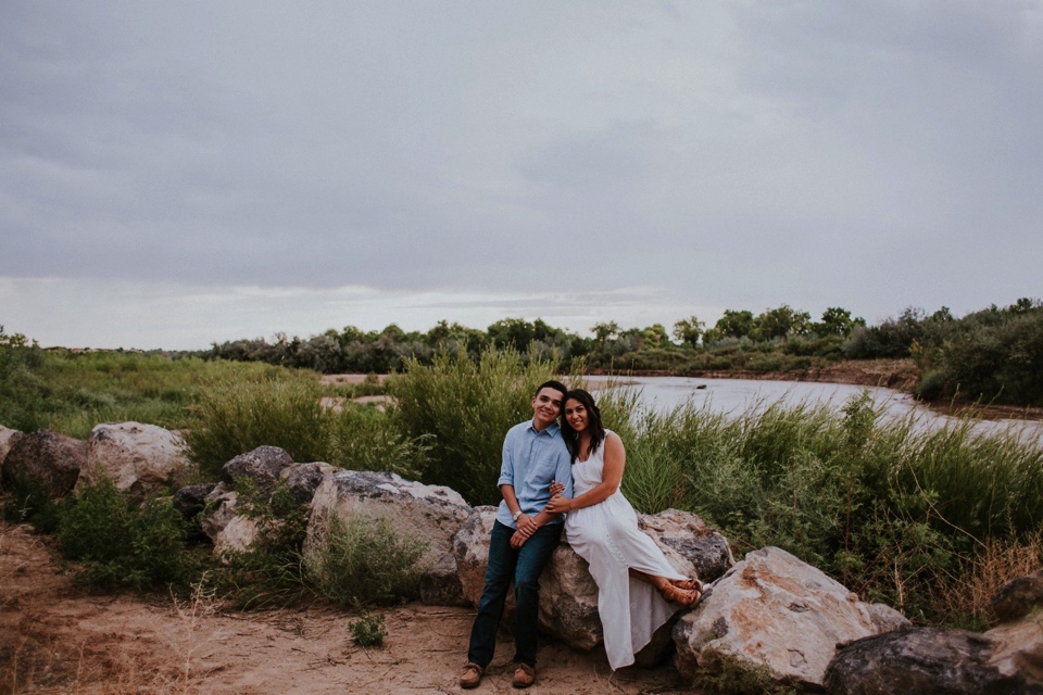  It was a blustery day in Corrales, New Mexico, but the gloomy weather didn’t stop us from capturing Brei and Christian’s beautiful engagement photos. The love these two have for one another and the strong bond they have in their faith is truly incre