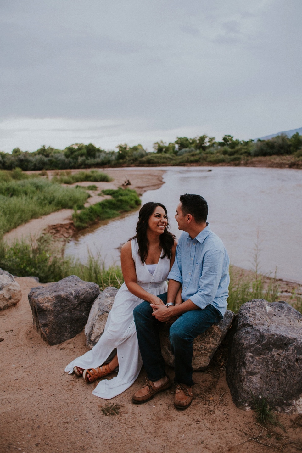  It was a blustery day in Corrales, New Mexico, but the gloomy weather didn’t stop us from capturing Brei and Christian’s beautiful engagement photos. The love these two have for one another and the strong bond they have in their faith is truly incre