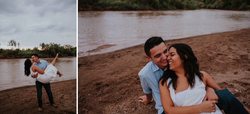  It was a blustery day in Corrales, New Mexico, but the gloomy weather didn’t stop us from capturing Brei and Christian’s beautiful engagement photos. The love these two have for one another and the strong bond they have in their faith is truly incre