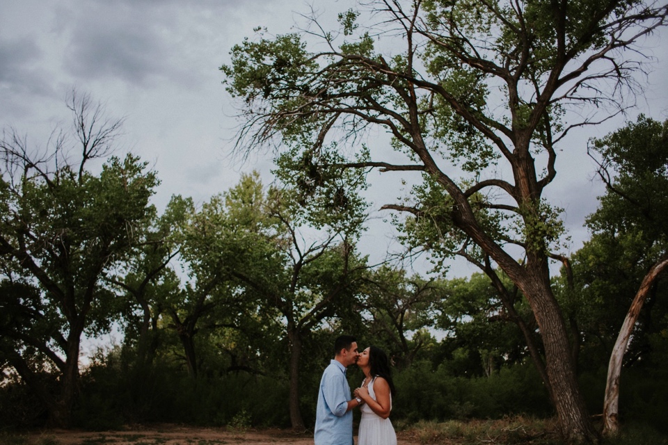  It was a blustery day in Corrales, New Mexico, but the gloomy weather didn’t stop us from capturing Brei and Christian’s beautiful engagement photos. The love these two have for one another and the strong bond they have in their faith is truly incre