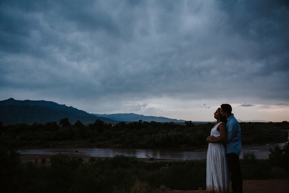  It was a blustery day in Corrales, New Mexico, but the gloomy weather didn’t stop us from capturing Brei and Christian’s beautiful engagement photos. The love these two have for one another and the strong bond they have in their faith is truly incre