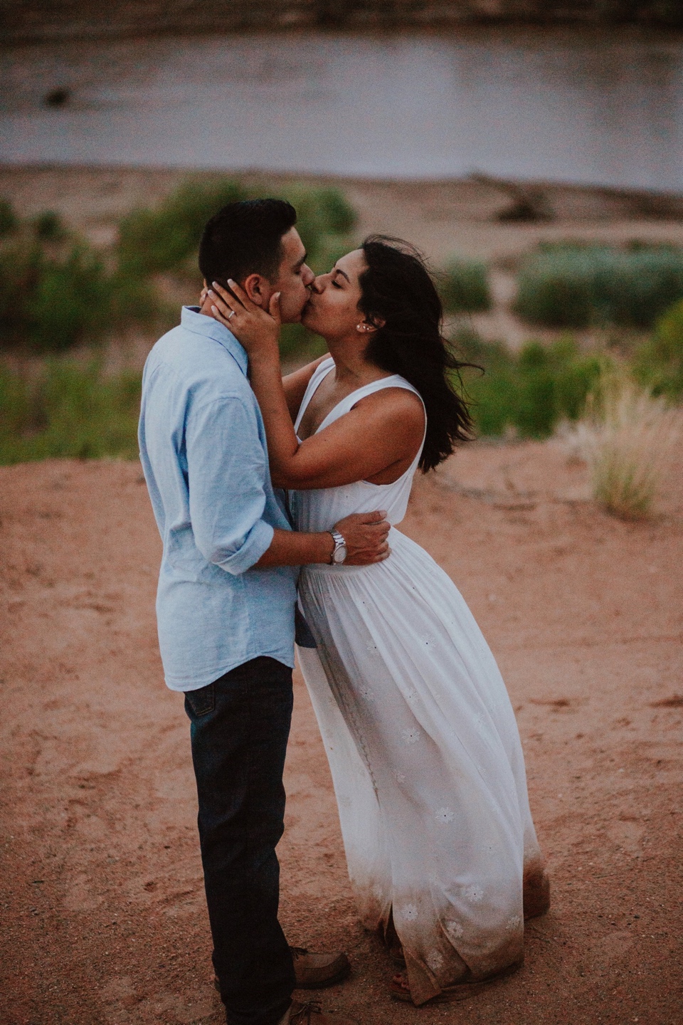  It was a blustery day in Corrales, New Mexico, but the gloomy weather didn’t stop us from capturing Brei and Christian’s beautiful engagement photos. The love these two have for one another and the strong bond they have in their faith is truly incre