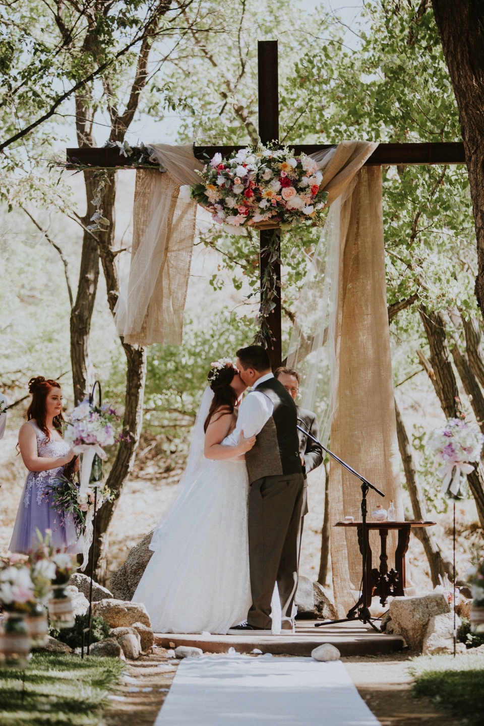  Charlotte and Jayson had a beautiful rustic wedding at the amazing Koinonia Christian Fellowship followed by a dreamy, romantic wedding reception at The View Event Center in Albuquerque, New Mexico. Albuquerque in the summer is gorgeous for weddings