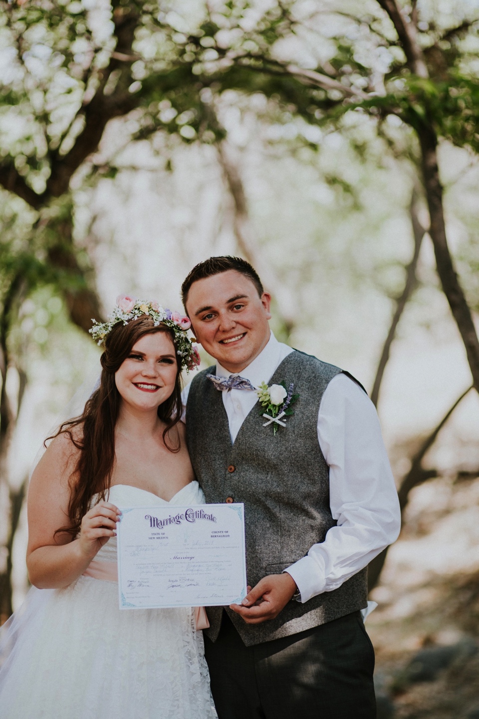  Charlotte and Jayson had a beautiful rustic wedding at the amazing Koinonia Christian Fellowship followed by a dreamy, romantic wedding reception at The View Event Center in Albuquerque, New Mexico. Albuquerque in the summer is gorgeous for weddings