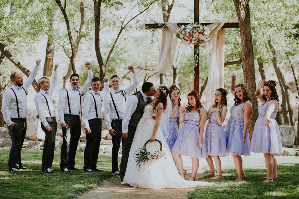  Charlotte and Jayson had a beautiful rustic wedding at the amazing Koinonia Christian Fellowship followed by a dreamy, romantic wedding reception at The View Event Center in Albuquerque, New Mexico. Albuquerque in the summer is gorgeous for weddings